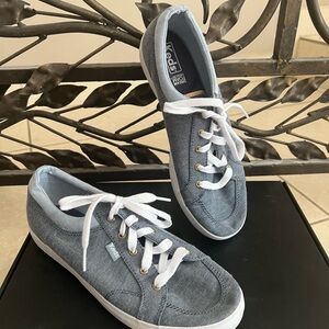 Keds Denim Sneakers with White Laces like new